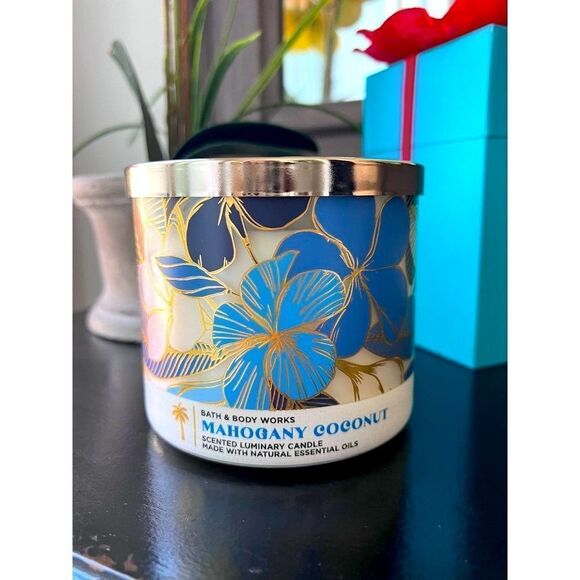 BBW MAHOGANY COCONUT Candle Bath And Body Works - Picture 1 of 6